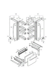 Door Parts parts for Lg Refrigerator LFC25776SB/00 from AppliancePartsPros.com