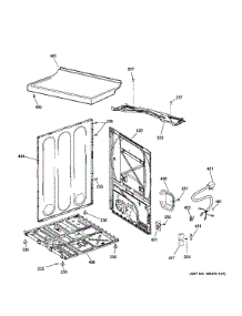 Cabinet & Top Panel parts for Ge Dryer GTDP280GH3WS from AppliancePartsPros.com