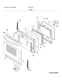 Door parts for Frigidaire Range FGEF3036TWE from AppliancePartsPros.com