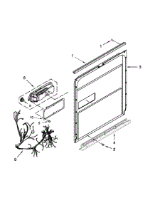 Inner Door Parts parts for Kenmore Dishwasher 665.12779K312 (66512779K312, 665 12779K312) from AppliancePartsPros.com