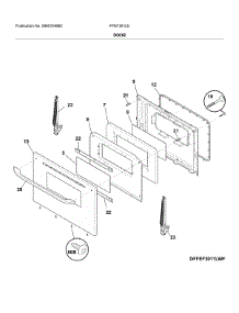Door parts for Frigidaire Range FFEF3012UWA from AppliancePartsPros.com