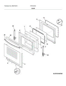 Door parts for Frigidaire Range FFEF3016UWA from AppliancePartsPros.com