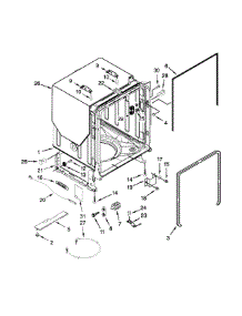 Tub And Frame Parts parts for Kenmore Dishwasher 665.12773K312 (66512773K312, 665 12773K312) from AppliancePartsPros.com