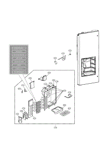 Dispenser parts for Lg Refrigerator LFX21980ST/00 from AppliancePartsPros.com
