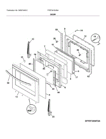 Door parts for Frigidaire Range FFEF3016USA from AppliancePartsPros.com