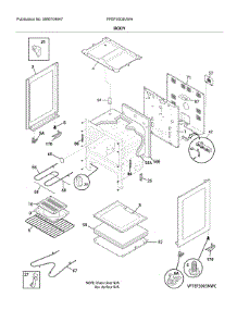 Body parts for Frigidaire Range FFEF3003UWA from AppliancePartsPros.com