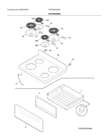 Top / Drawer parts for Frigidaire Range FFEF3003UWA from AppliancePartsPros.com