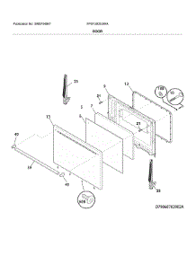Door parts for Frigidaire Range FFEF3003UWA from AppliancePartsPros.com