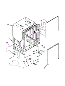 Tub And Frame Parts parts for Kenmore Dishwasher 665.12762K312 (66512762K312, 665 12762K312) from AppliancePartsPros.com