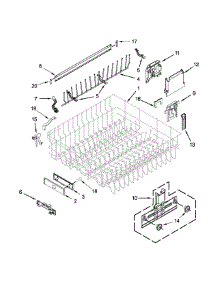 Upper Rack And Rinse Parts parts for Kenmore Dishwasher 665.12763K312 (66512763K312, 665 12763K312) from AppliancePartsPros.com
