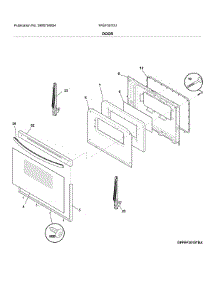 Door parts for Frigidaire Range FFEF3010UWA from AppliancePartsPros.com