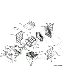 Cabinet parts for Ge Dryer GTD81GSSJ0WS from AppliancePartsPros.com