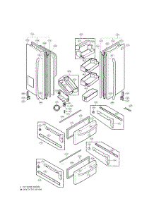 Door Parts parts for Lg Refrigerator LMX21981ST/00 from AppliancePartsPros.com