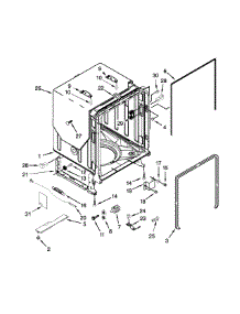 Tub And Frame Parts parts for Kenmore Dishwasher 665.12813K312 (66512813K312, 665 12813K312) from AppliancePartsPros.com