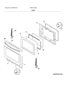 Door parts for Frigidaire Range CFEF3012USA from AppliancePartsPros.com