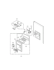 Dispenser Parts parts for Lg Refrigerator LFX25961SB/01 from AppliancePartsPros.com