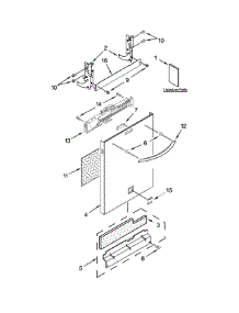 Door Panel Parts parts for Kenmore Dishwasher 665.12772K311 (66512772K311, 665 12772K311) from AppliancePartsPros.com