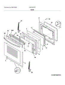 Door parts for Frigidaire Range LGEF3046TFF from AppliancePartsPros.com