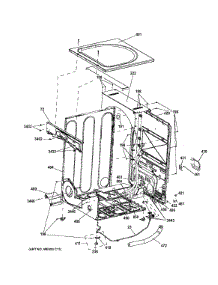 Cabinet & Top Panel parts for Ge Dryer GFDS170GH2WW from AppliancePartsPros.com