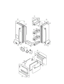 Door Parts parts for Lg Refrigerator LFX25950TT/00 from AppliancePartsPros.com