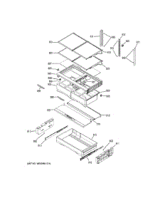 Fresh Food Shelves parts for Ge Refrigerator GNE29GMKIES from AppliancePartsPros.com