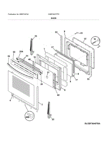 Door parts for Frigidaire Range CGEF3037TFE from AppliancePartsPros.com