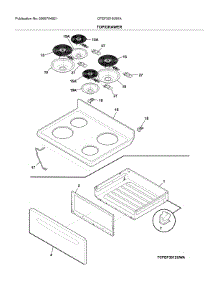 Top / Drawer parts for Frigidaire Range CFEF3016UWA from AppliancePartsPros.com