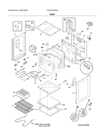 Body parts for Frigidaire Range CFEF3016UWA from AppliancePartsPros.com