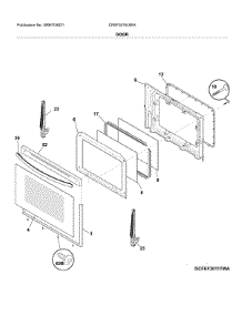 Door parts for Frigidaire Range CFEF3016UWA from AppliancePartsPros.com