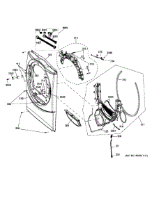 Front Panel parts for Ge Dryer GFDS170EH2WW from AppliancePartsPros.com