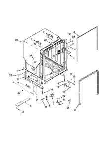 Tub And Frame Parts parts for Kenmore Dishwasher 665.12779K311 (66512779K311, 665 12779K311) from AppliancePartsPros.com