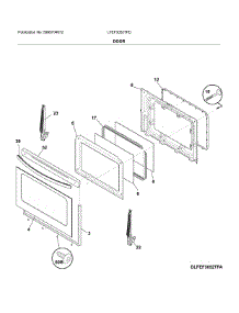 Door parts for Frigidaire Range LFEF3052TFD from AppliancePartsPros.com
