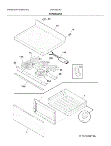 Top / Drawer parts for Frigidaire Range LFEF3052TFD from AppliancePartsPros.com