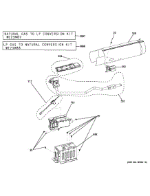 Gas Valve & Burner Assembly parts for Ge Dryer GTD81GSPJ0MC from AppliancePartsPros.com