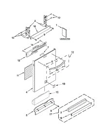 Door Panel Parts parts for Kenmore Dishwasher 665.12782K311 (66512782K311, 665 12782K311) from AppliancePartsPros.com