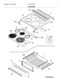 Top / Drawer parts for Frigidaire Range FFEH3054USA from AppliancePartsPros.com