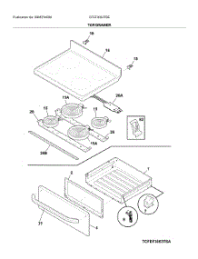 Top / Drawer parts for Frigidaire Range CFEF3053TSE from AppliancePartsPros.com