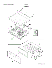 Top / Drawer parts for Frigidaire Range FFEF3054TWF from AppliancePartsPros.com