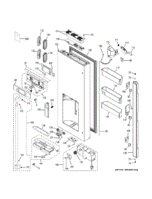 Dispenser Door parts for Ge Refrigerator CYE22TSHRSS from AppliancePartsPros.com