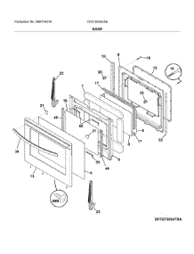 Door parts for Frigidaire Range CFEF3054USB from AppliancePartsPros.com