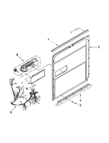 Inner Door Parts parts for Kenmore Dishwasher 665.12763K311 (66512763K311, 665 12763K311) from AppliancePartsPros.com