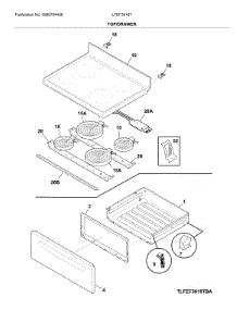 Top / Drawer parts for Frigidaire Range LFEF3018TWE from AppliancePartsPros.com