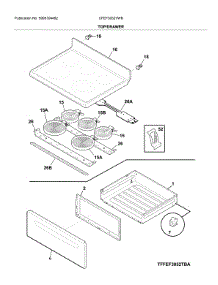 Top / Drawer parts for Frigidaire Range CFEF3052TWB from AppliancePartsPros.com