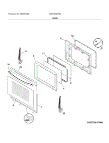 Door parts for Frigidaire Range CFEF3052TWB from AppliancePartsPros.com