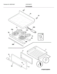 Top / Drawer parts for Frigidaire Range CGEF3059TFF from AppliancePartsPros.com