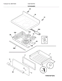 Top / Drawer parts for Frigidaire Range CGEF3059TWD from AppliancePartsPros.com