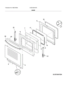 Door parts for Frigidaire Range CGEF3059TWD from AppliancePartsPros.com