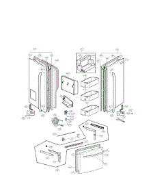 Door Parts parts for Lg Refrigerator LFX28977SB/00 from AppliancePartsPros.com