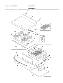Top / Drawer parts for Frigidaire Range CGEF3062TDE from AppliancePartsPros.com
