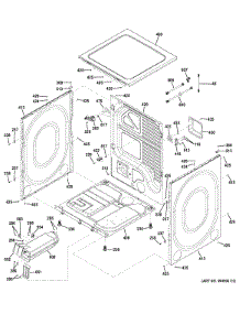 Cabinet & Top Panel parts for Ge Dryer GFDS250EF0WW from AppliancePartsPros.com